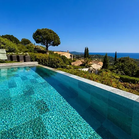 Villa Le Clos Real, D'exception Avec Vue Mer, Piscine Chauffee A Debordement, Golfe De Saint Tropez *