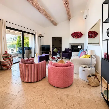 Villa Le Clos Real, D'exception Avec Vue Mer, Piscine Chauffee A Debordement, Golfe De Saint Tropez *